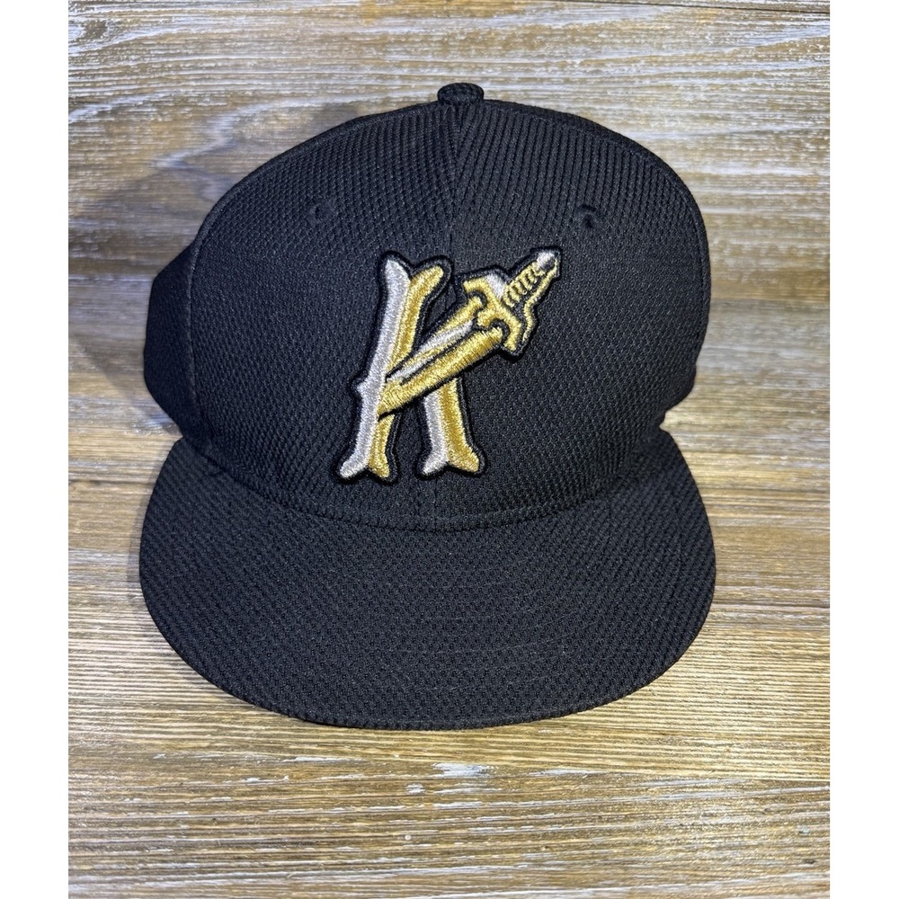Charlotte Knights New Era 59FIFTY MiLB Black Fitted Cap Hat OG Logo 7 5/8
